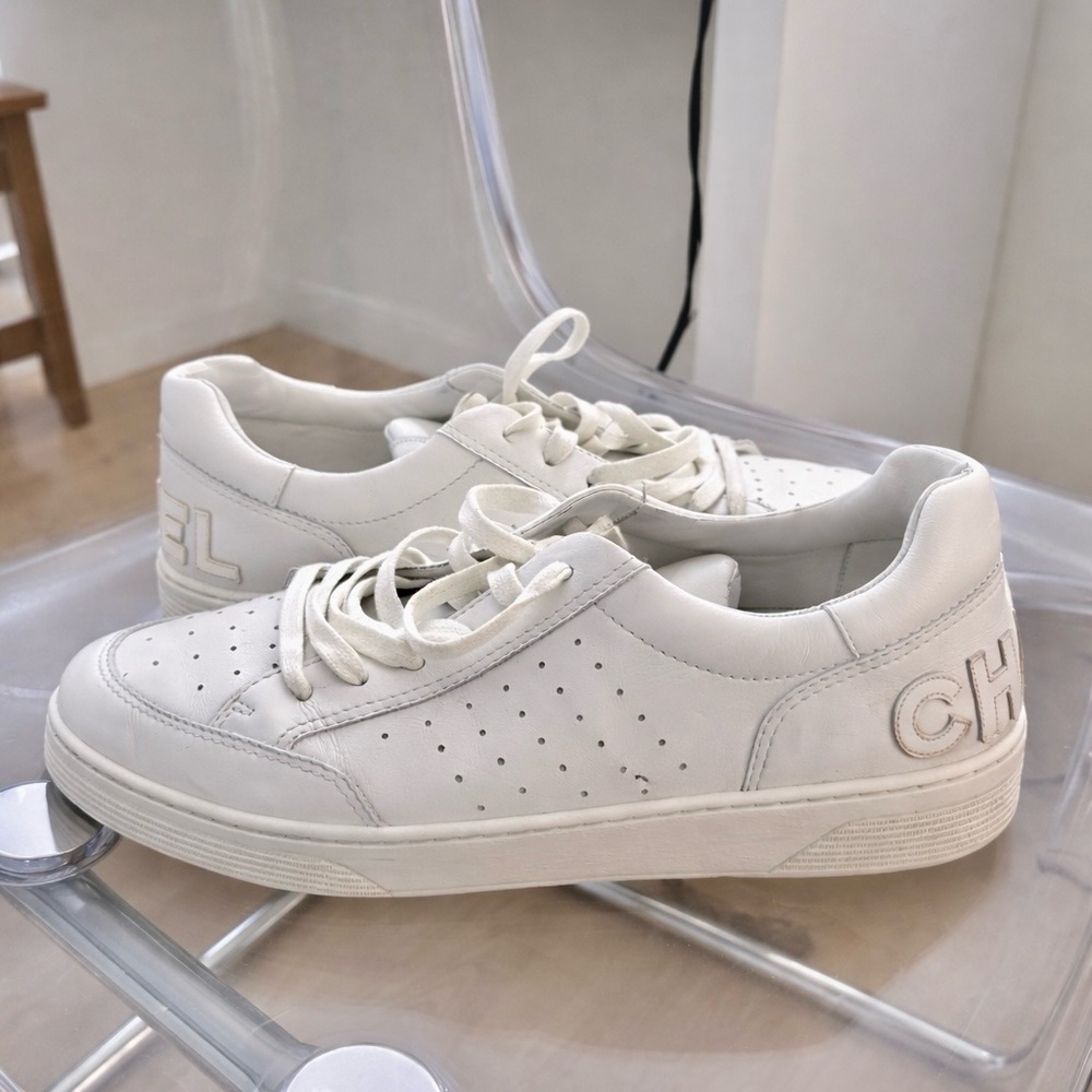 White Chanel Sneakers